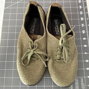 Arcopedico Womens EU 37 Net 3 Vegan Olive Green Knit Comfort Sneakers US 6.5-7